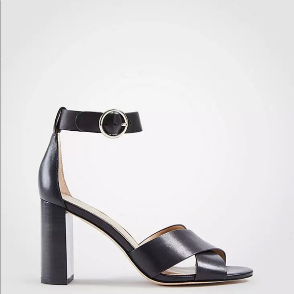 Ann Taylor Shoes - Ann Taylor Liya Leather Block Heel Sandals Shoes 458335